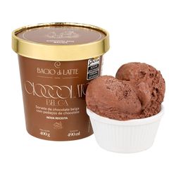 Sorvete Bacio Di Latte Chocolate Ao Leite Com Pedaços De Chocolate