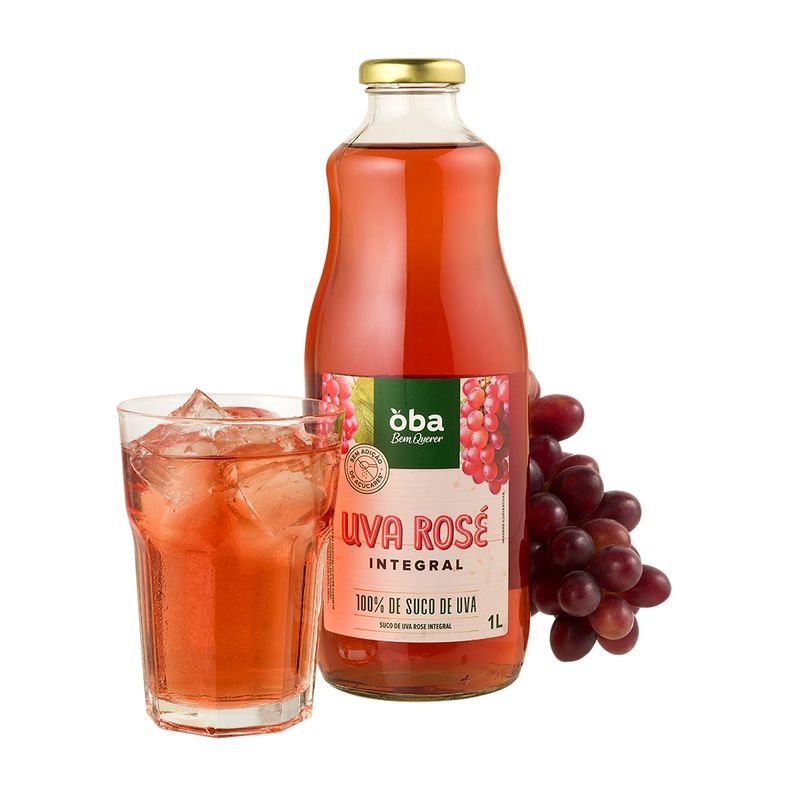 SUCO DE UVA ROSE INTEGRAL OBQ 1L