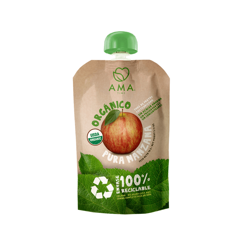 PURÊ MAÇÃ ORGÂNICO AMA 90 G