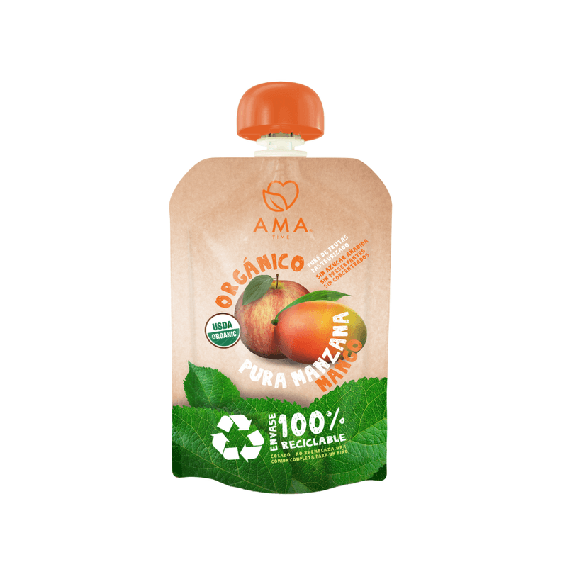 PURÊ MAÇÃ E MANGA ORGÂNICO AMA 90 G