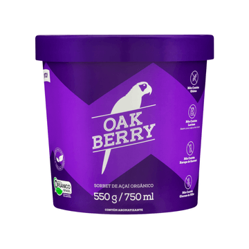 Sorbet Orgânico Açaí Oakberry 750ml | Oba Hortifruti