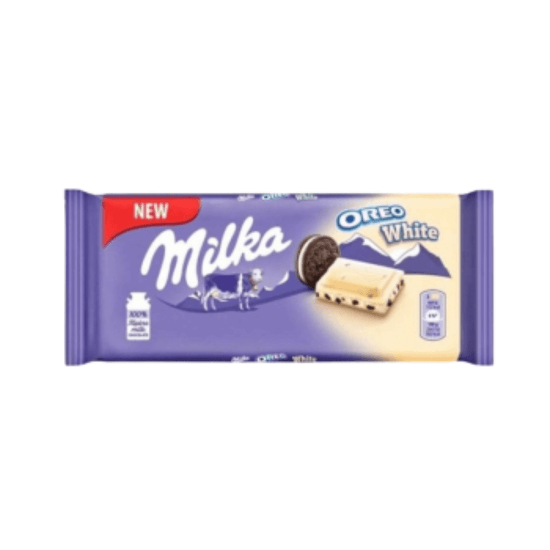 Barra De Chocolate Importado Oreo Branco Milka 100 G