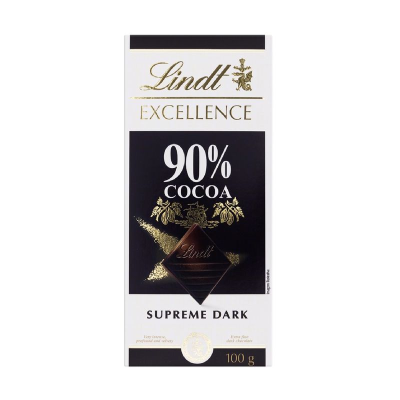 Barra De Chocolate Lindt Excel 100g 90% Cocoa
