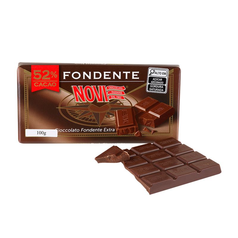 Barra De Chocolate Amargo Italiano Novi 100 G