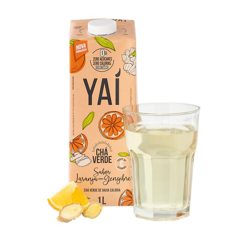 Chá Verde Com Laranja E Gengibre Zero Açucar Yaí 1 L