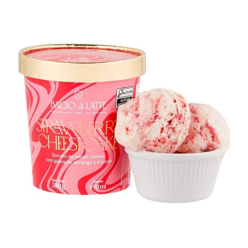 Gelato Strawberry Cheesecake Bacio Di Latte 380g