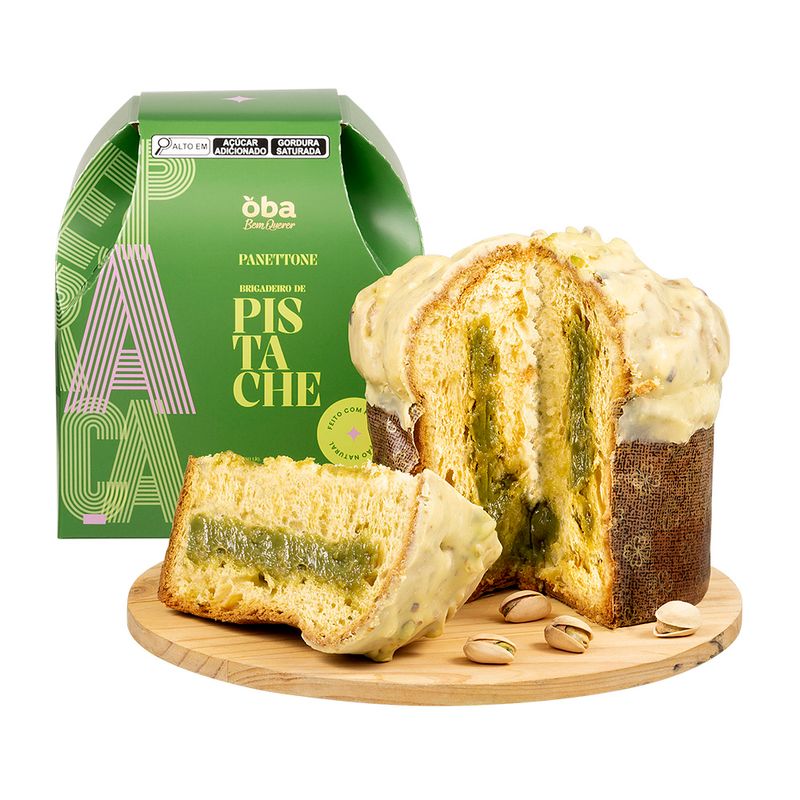 Panettone Pistache Oba Bem Querer 580g