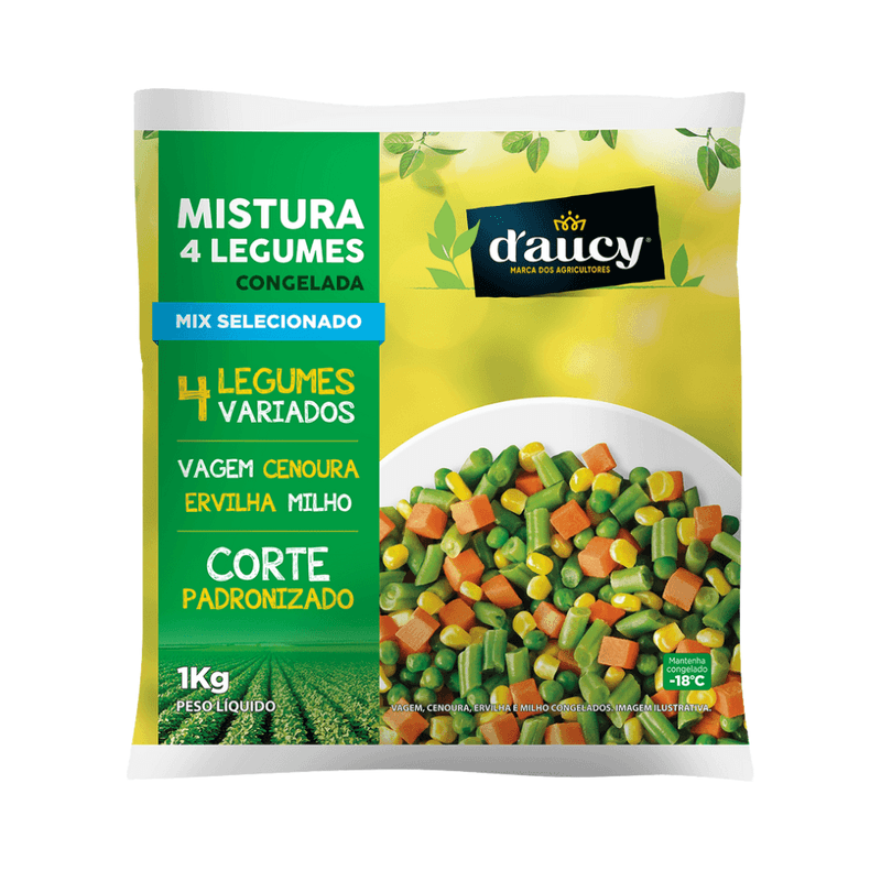 Mix Ervilha Cenoura Extra Fina Conserva Importada Daucy 400g