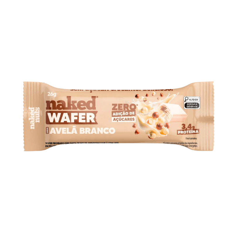 Bites Wafer Avelã Branco Naked 26 G