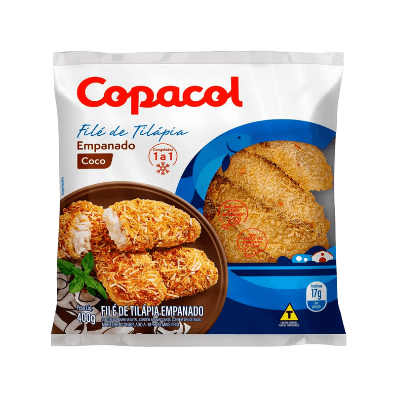 Filé De Tilápia Empanado Com Côco Copacol 400 G