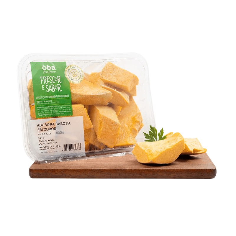 ABOBORA CABOTIA EM CUBOS OBQ 800G