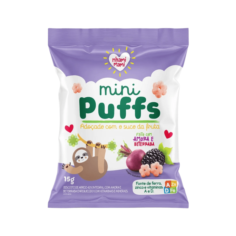 BISCOITO ARROZ PUFFS AMORA BETERRABA NHA