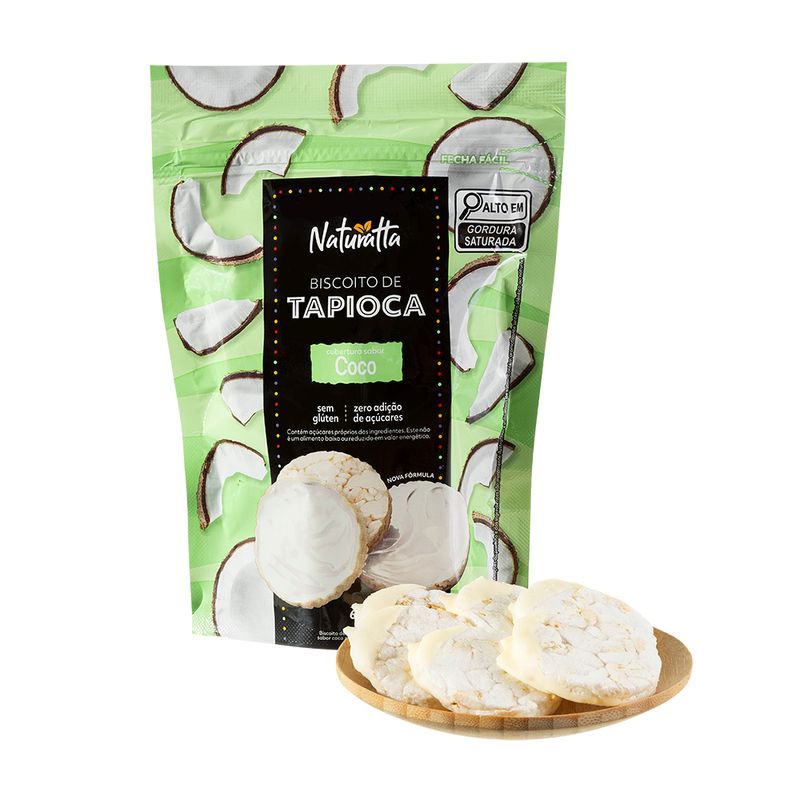 Biscoito De Tapioca Zero Com Coco Naturatta 60 G