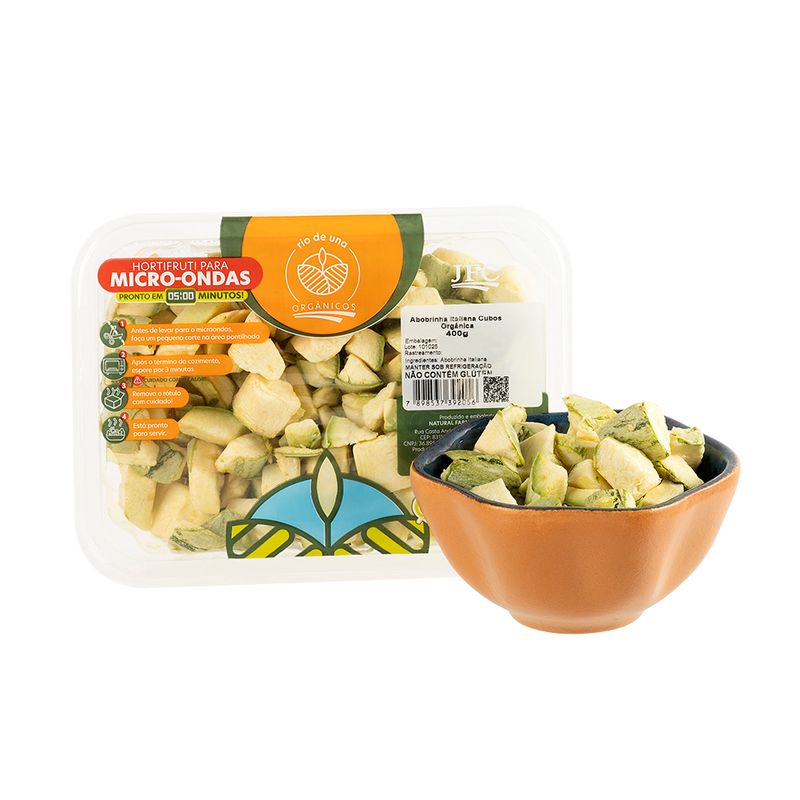 Abobrinha Italiana Em Cubos Orgânica Rio De Una 400g