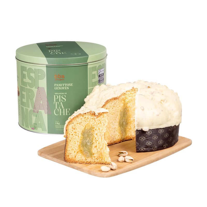 Panettone Tipo Genovês Brigadeiro De Pistache Oba Bem Querer 1 Kg