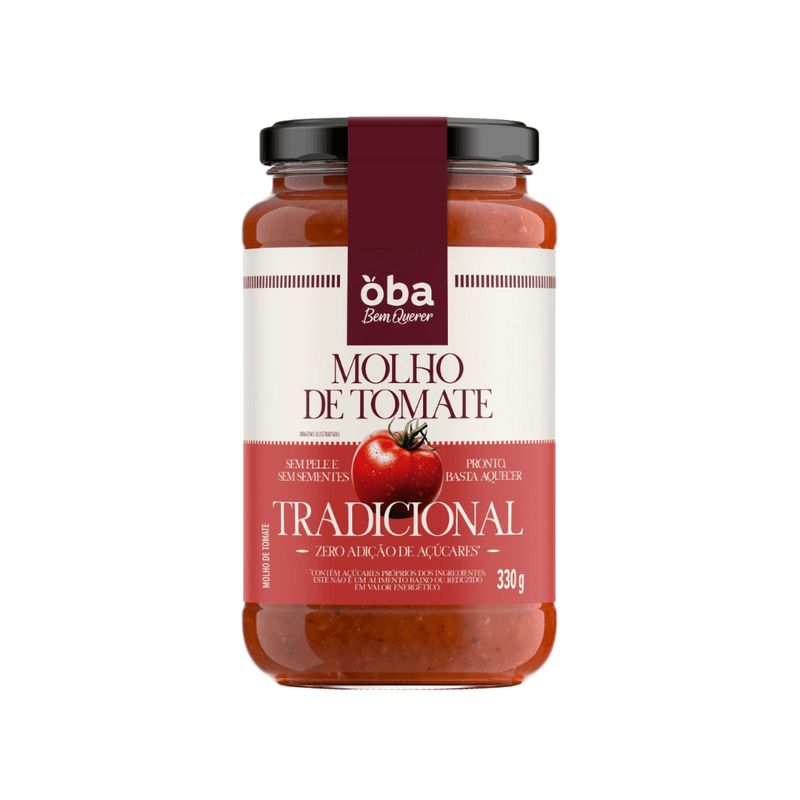 Molho De Tomate Tradicional Oba Bem Querer 330 G
