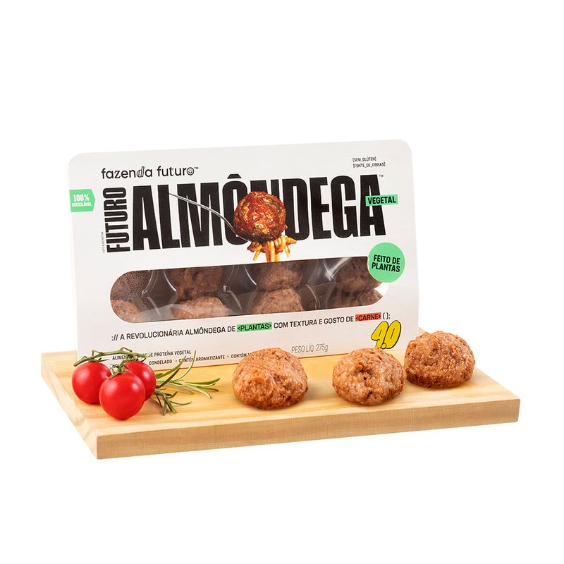 Almondega Vegana Congelada Fazenda Do Futuro 275 G