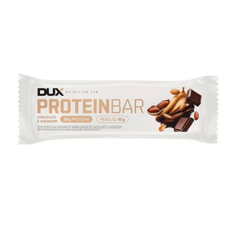 Barra Proteica De Chocolate E Amendoim Protein Bar Dux Nutrition 60 G