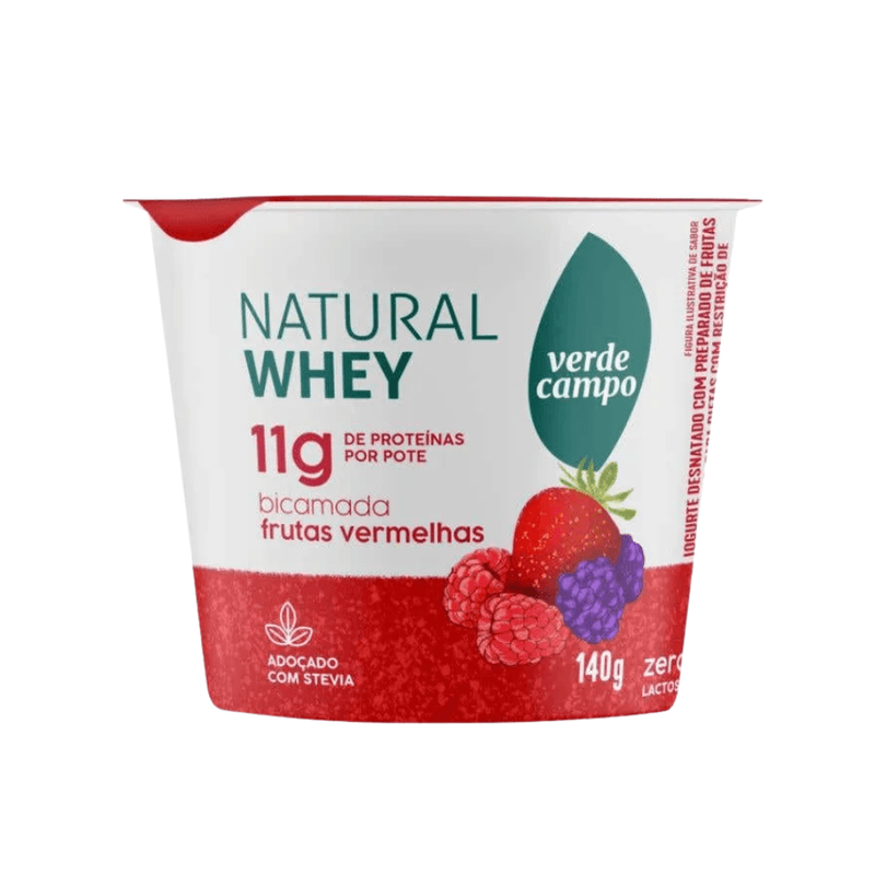 Iogurte Whey Frutas Vermelhas Verde Campo 140g