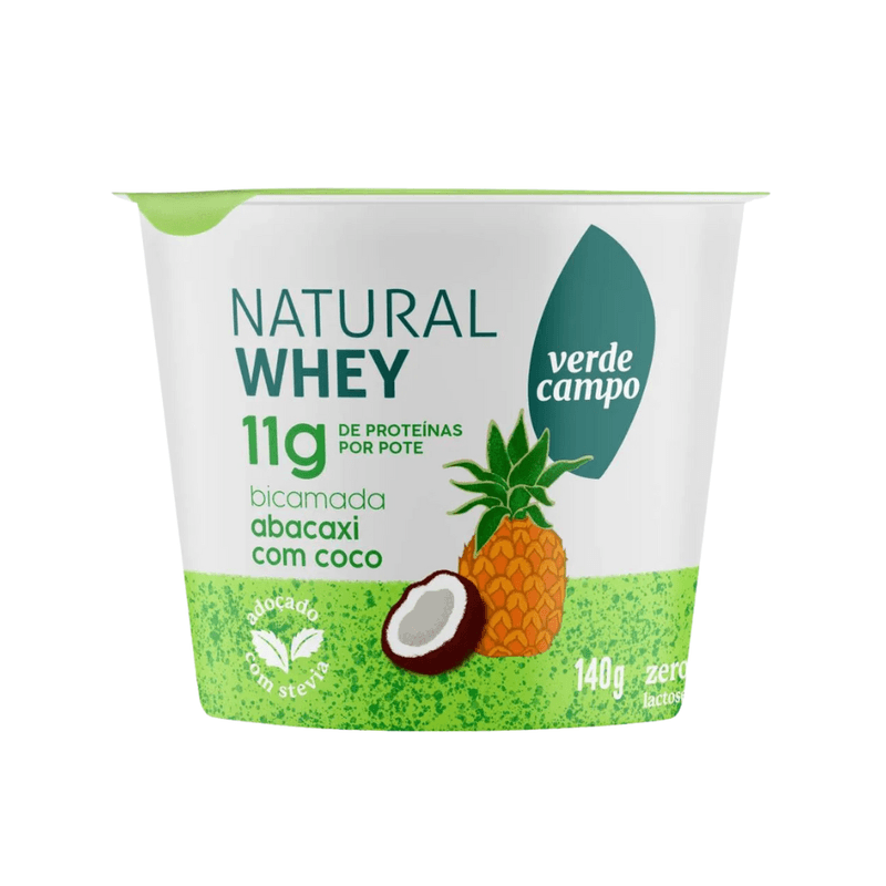 Iogurte Whey Abacaxi E Côco Verde Campo 140 G