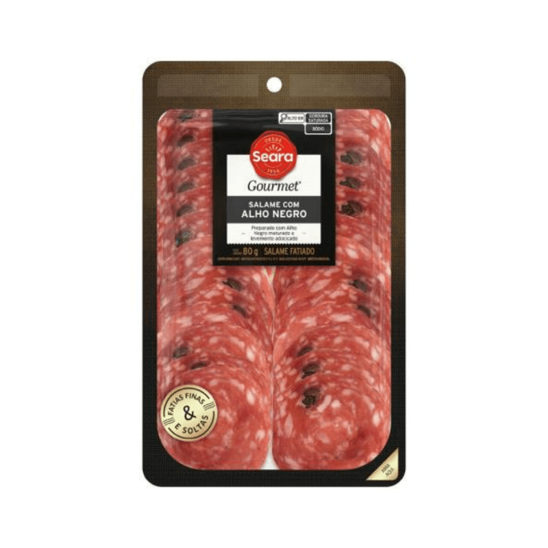 Salame Alho Negro Gourmet Fatiado Seara 80g