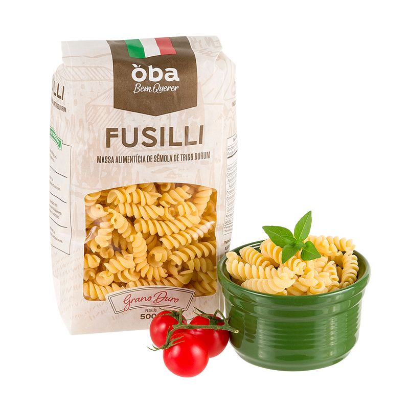Macarrão Fusilli Grano Duro Oba Bem Querer 500 G