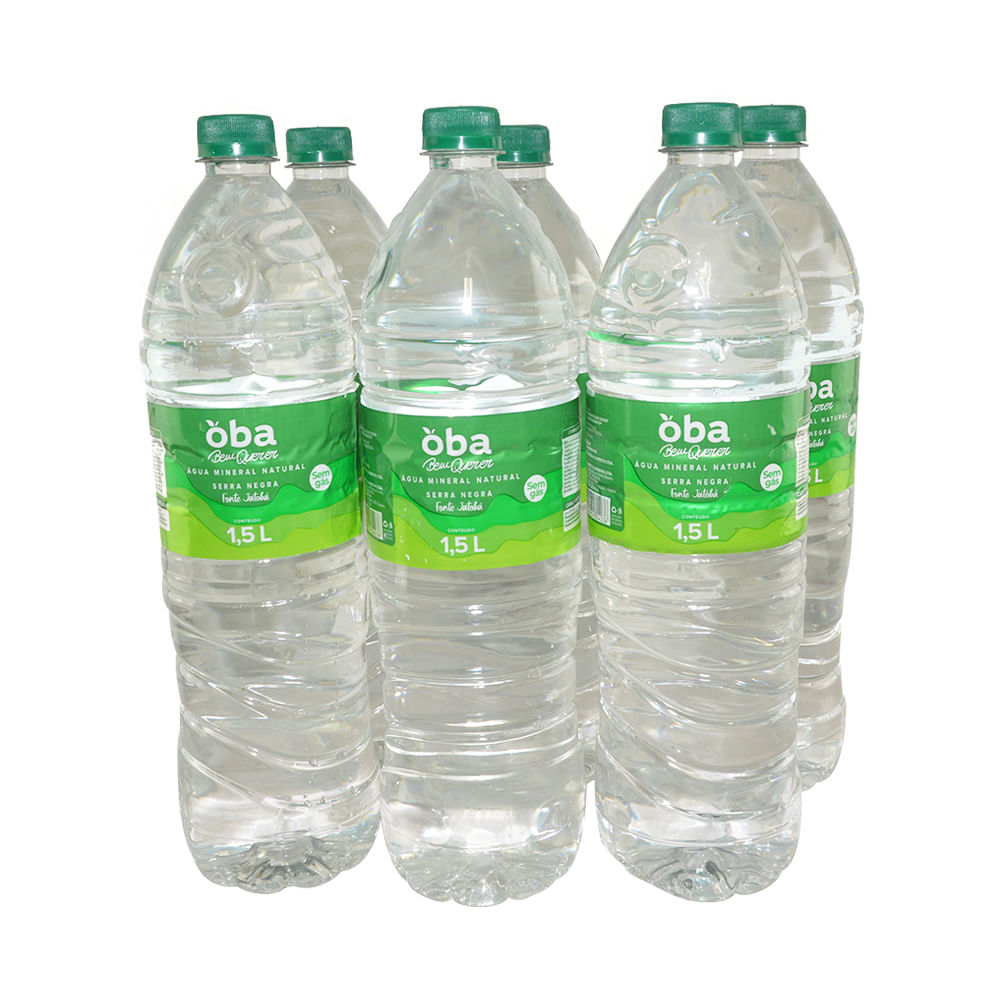 Água Mineral Sem Gás – Pack com 06 unidades – 1,5 Litros