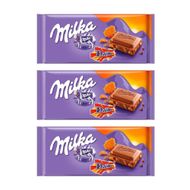 Kit Barra de Chocolate Importado Daim Milka 100 3 Unidades