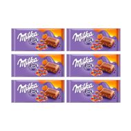 Kit Barra de Chocolate Importado Daim Milka 100 6 Unidades