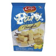 Biscoito Wafer Com Creme De Baunilha Italiano Lago 250 G