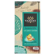 Barra De Chocolate Italiano Amargo 62% Cacau Com Pera E Canela Vanini 100 G