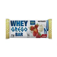 Barra De Proteina Nutrata Whey Grego Morango Com Chantily 40g