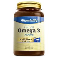 Óleo De Peixe Omega3 Vitaminlife C 120 Capsulas