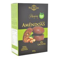 Biscoito De Amendôas Com Chocolate Vegano Sem Glúten Seu Divino 120 G