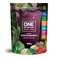 Proteína Vegana One Nutrition Açai Com Banana Puravida 450 G