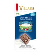 Barra De Chocolate Suiço Ao Leite Sem Adição De Açucar Villars 100 G