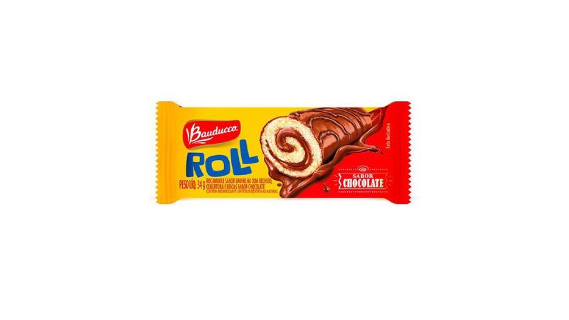 Bolinho Roll sabor Chocolate Bauducco 34g