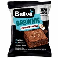 Brownie Chocolate Com Coco Sem Glúten E Sem Lactose Belive 40 G