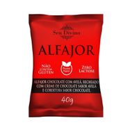 Alfajor Vegano Chocolate Com Avelã Sem Glúten Sem Lactose Seu Divino 40 G