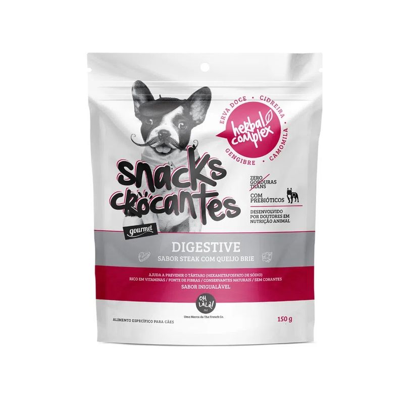 Snack-Crocante-Herbal-Complex-Digestive-Para-Caes-Oh-Lala-Pet-150-G