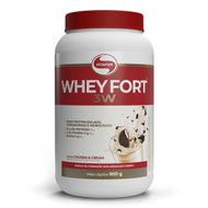 Whey Fort 3 W Sabor Cookies'N Cream Vitafor 900 G
