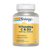 Vitamina C 1000 Mg + D3 2000ui Solaray Com 120 Cápsulas