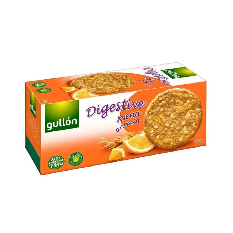 Biscoito Espanhol Digestive Com Aveia E Laranja Gullon 265 G