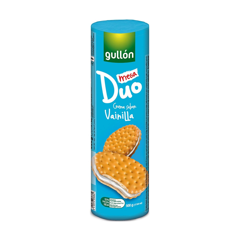 Biscoito Espanhol Recheado Mega Duo Baunilha Gullon 500 G Oba Hortifruti