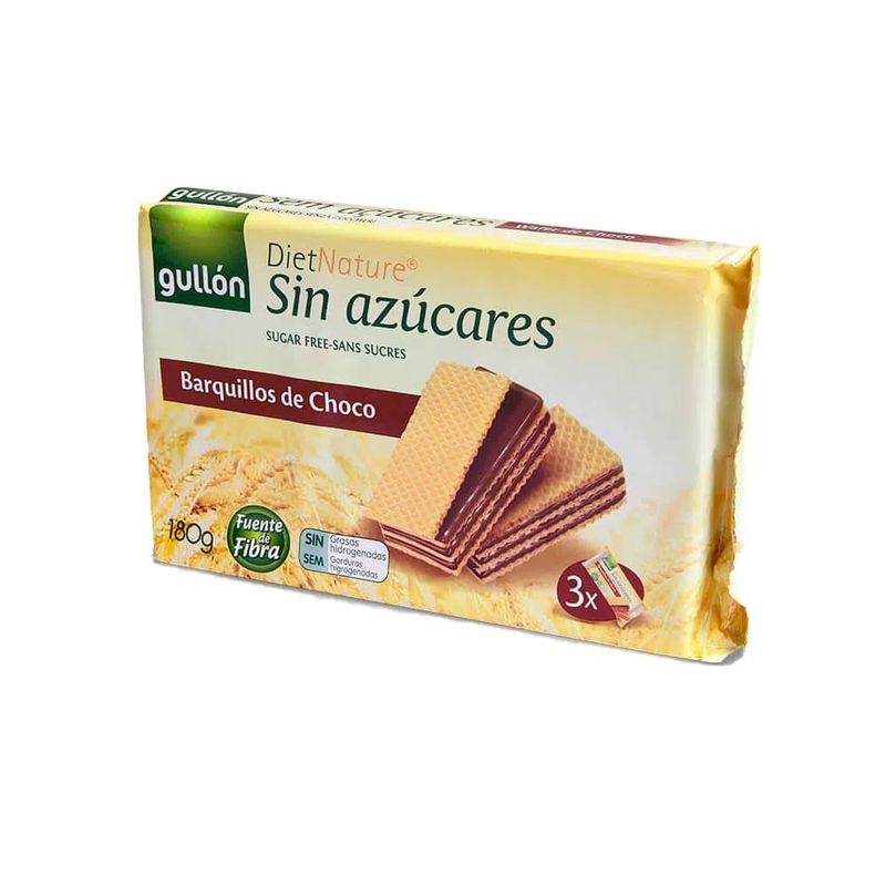 Biscoito-Espanhol-Wafer-De-Chocolate-Sem-Acucar-Gullon-180-G
