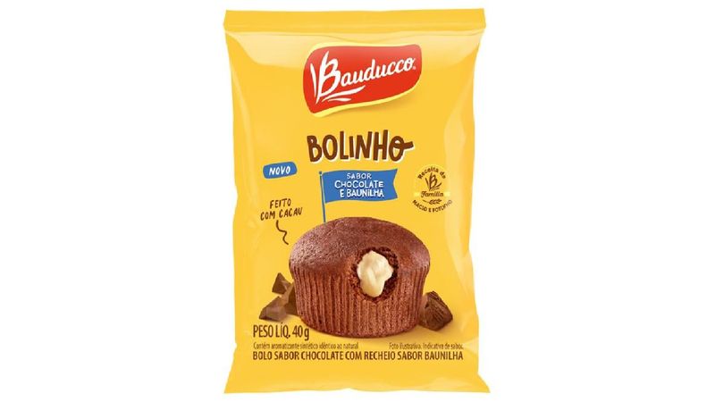 BOLINHO DE CHOCOLATE COM BAUNILHA BAUDUCCO 40 G - Oba Hortifruti