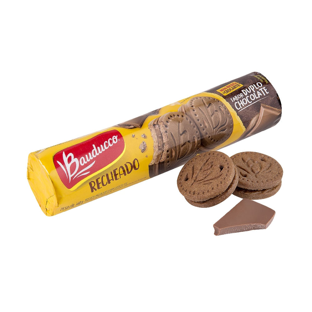 Biscoito Bauducco Recheados Chocolate 140g – Central Max Supermercados