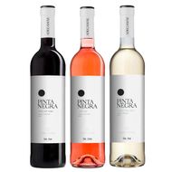 Kit de Vinho Português AdegaMãe Pinta Negra Tinto, Branco e Rosé 750 Ml - 3 unidades