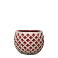 Cachepot Redondo Quadriculado G