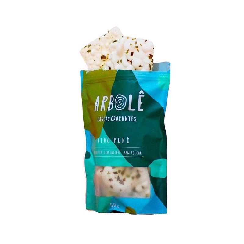 Lascas-Crocantes-De-Polvilho-Sabor-Alho-Poro-Arbole-50-G